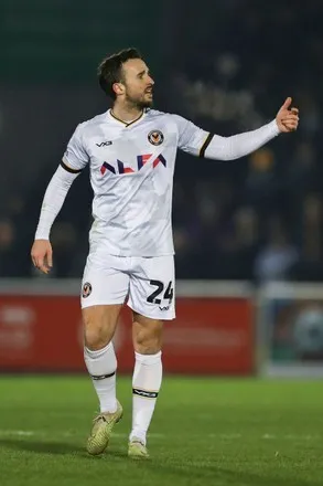 Aaron Wildig playing for Newport County